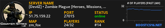 [DevilZ] • Zombie Plague [Heroes, Missions, VIP, Fast AP, Casino, Pets]