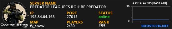 PREDATOR.LEAGUECS.RO # BE PREDATOR